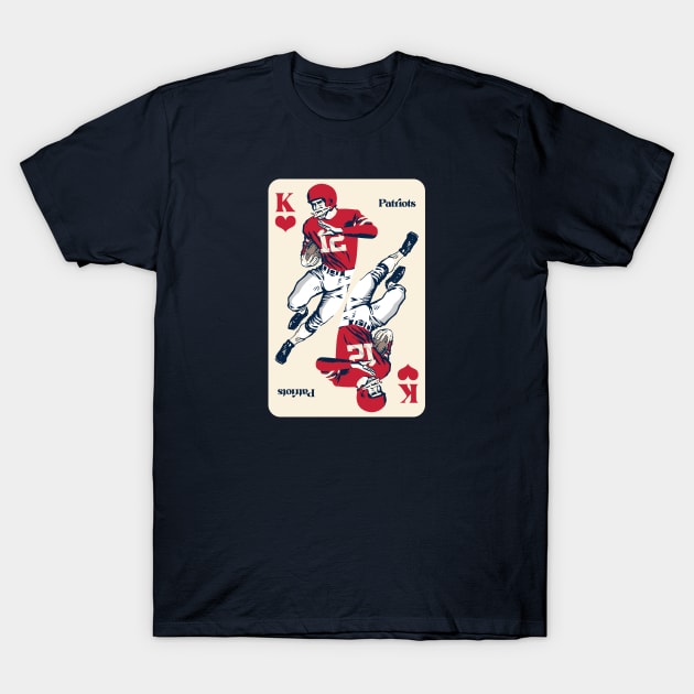 New England Patriots King of Hearts T-Shirt by Rad Love